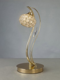 Leimo French Gold Crystal Table Lamps Diyas Armed Table Lamps